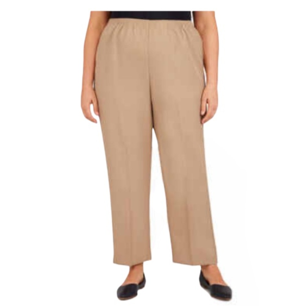 New Alfred Dunner Allure Women's Tan Pants size 20W
